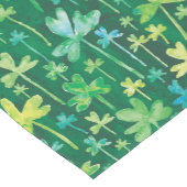 Shamrocks St. Patrick's Day Dark Green Korte Tafelloper (Hoek)