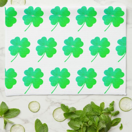Shamrocks St. Patricks Day Green Kitchen Towels Theedoek (Gevouwen)