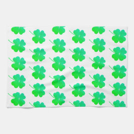 Shamrocks St. Patricks Day Green Kitchen Towels Theedoek