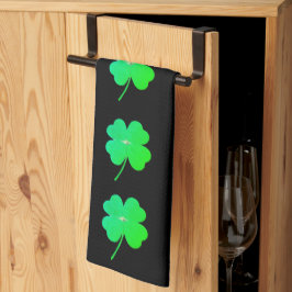 Shamrocks St. Patricks Day Green Kitchen Towels Theedoek