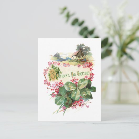  Shamrocks St. Patrick's Day Greetings Briefkaart (Staand voorkant)