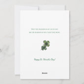  Shamrocks St. Patrick's Day Greetings Feestdagenkaart (Achterkant)