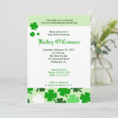 SHAMROCKS ST PATRICKS DAY GROEN Baby shower Kaart (Staand voorkant)