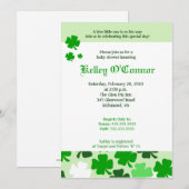 SHAMROCKS ST PATRICKS DAY GROEN Baby shower Kaart (Voorkant / Achterkant)