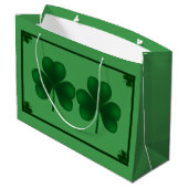 Shamrocks St Patrick's Day LGB Groot Cadeauzakje (Achterkant Gekanteld)