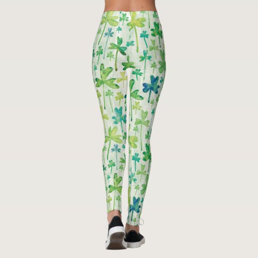 Shamrocks St. Patrick's Day Light Green Leggings (Achterkant)