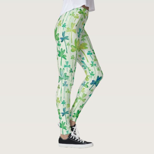 Shamrocks St. Patrick's Day Light Green Leggings (Rechts)