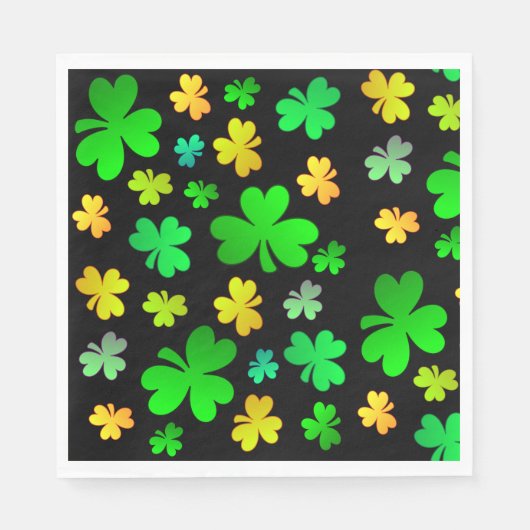 Shamrocks St. Patrick's Day Paper Napkins Servet (Voorkant)