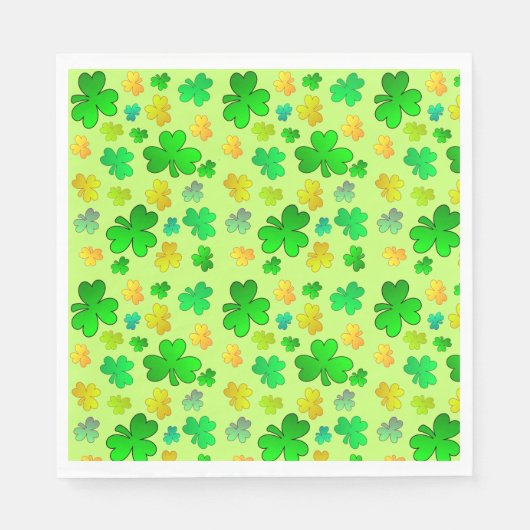 Shamrocks St. Patrick's Day Paper Napkins Servet (Voorkant)