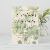 Shamrocks St Patrick's Day Party uitnodiging (Staand voorkant)
