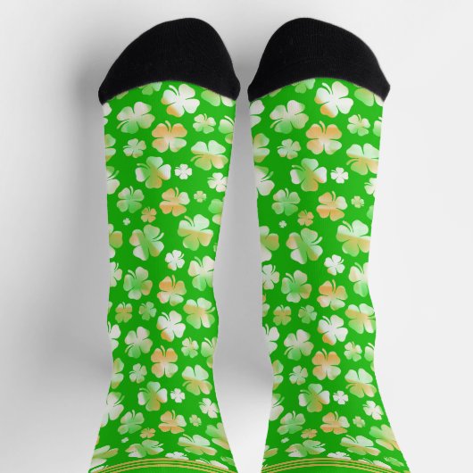 Shamrocks St. Patrick's Day Variegated Pattern Sokken (Top)