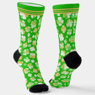 Shamrocks St. Patrick's Day Variegated Pattern Sokken
