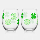 Shamrocks Stemless wijnglazen Wijnglas Zonder Voet (Voorkant)