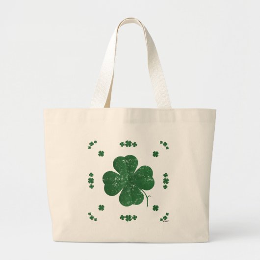 Shamrocks -  stijl grote tote bag (Voorkant)