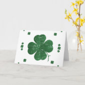 Shamrocks -  stijl kaart (Gele Bloem)