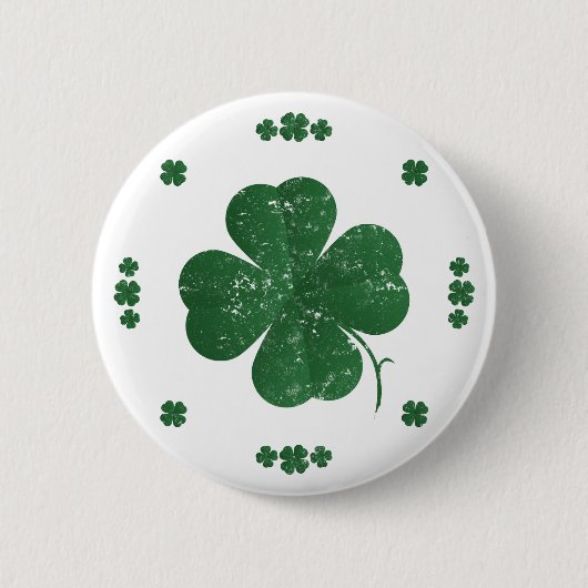 Shamrocks -  stijl ronde button 5,7 cm (Voorkant)