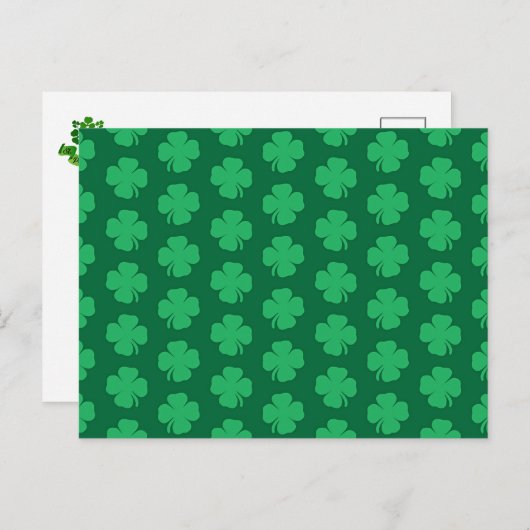 Shamrocks, symbool van St. Patrick's Day, Briefkaart (Voorkant / Achterkant)