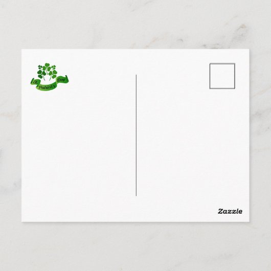 Shamrocks, symbool van St. Patrick's Day, Briefkaart (Achterkant)