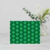 Shamrocks, symbool van St. Patrick's Day, Folie Feestdagen Briefkaart (Staand Voorkant)