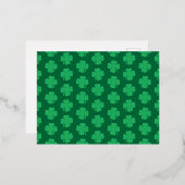 Shamrocks, symbool van St. Patrick's Day, Folie Feestdagen Briefkaart (Voorkant / Achterkant)