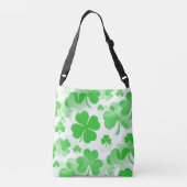 Shamrocks Tattoo naadloos patroon + uw ideeën Crossbody Tas (Achterkant)