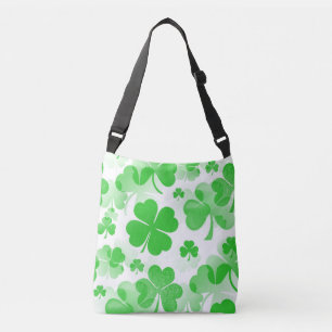 Shamrocks Tattoo naadloos patroon + uw ideeën Crossbody Tas