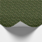 Shamrocks Three Leaf Clovers Pattern Green Cadeaupapier (Hoek)