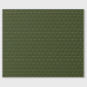 Shamrocks Three Leaf Clovers Pattern Green Cadeaupapier (Vlak)