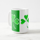 Shamrocks Two-Tone Coffee Mok (Voorkant links)