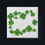 Shamrocks Vierkante Button 5,1 Cm<br><div class="desc"></div>