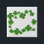 Shamrocks Vierkante Button 5,1 Cm<br><div class="desc"></div>