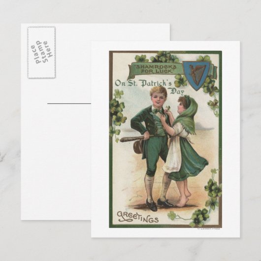 Shamrocks voor eenden briefkaart (Voorkant / Achterkant)