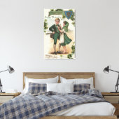 Shamrocks voor eenden canvas afdruk (Insitu (Slaapkamer))