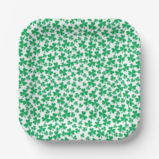 Shamrocks voor sint-Patrickdag Papieren Bordje (Voorkant)