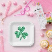 Shamrocks voor sint-Patrickdag Papieren Bordje (Feest)