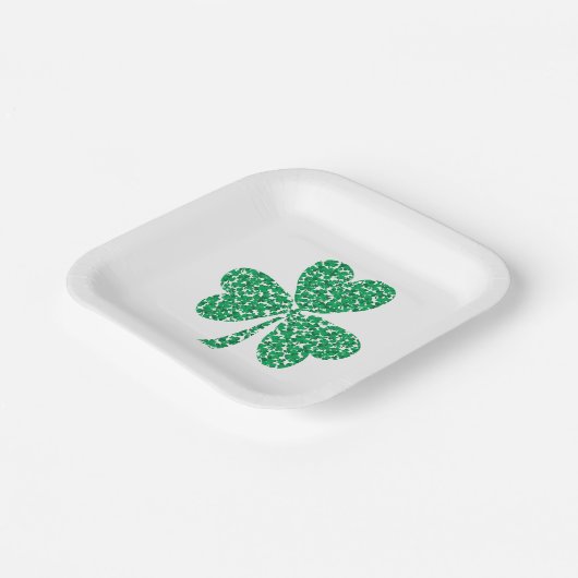 Shamrocks voor sint-Patrickdag Papieren Bordje (Gebogen)