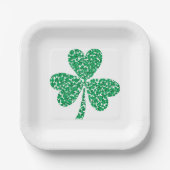 Shamrocks voor sint-Patrickdag Papieren Bordje (Voorkant)