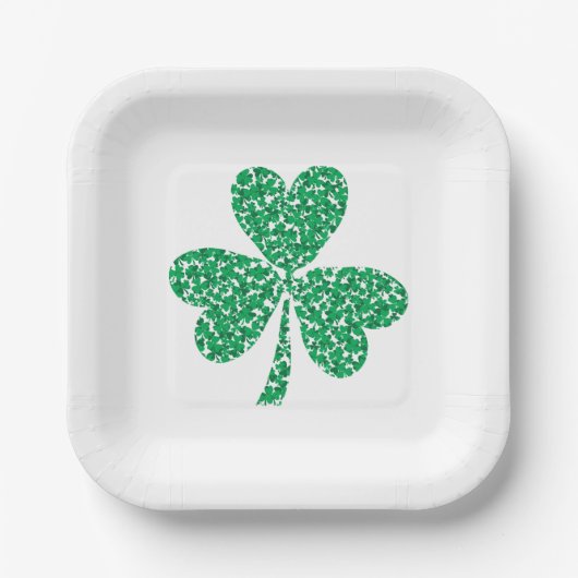 Shamrocks voor sint-Patrickdag Papieren Bordje (Voorkant)