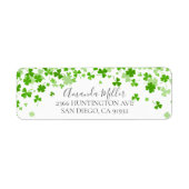 Shamrocks Vrijgezellenfeest Return address Label (Voorkant)