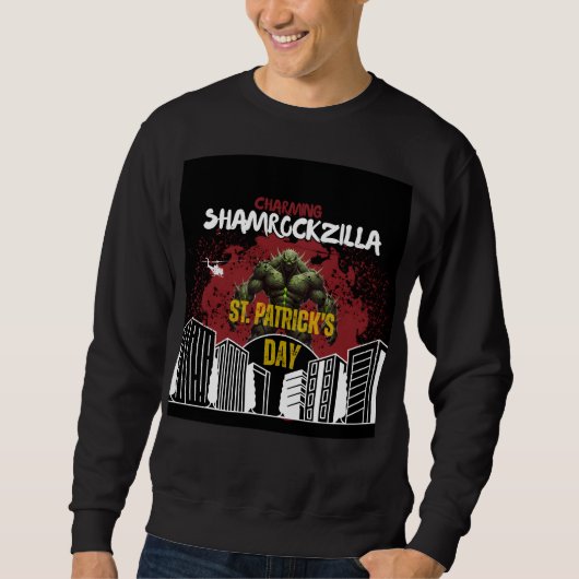 Shamrockzilla: St. Patrick's Day Kaiju Monster Trui (Voorkant)