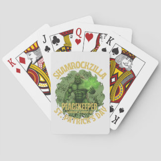 Shamrockzilla Vredeshandhaver: St. Patrick's Day K Pokerkaarten