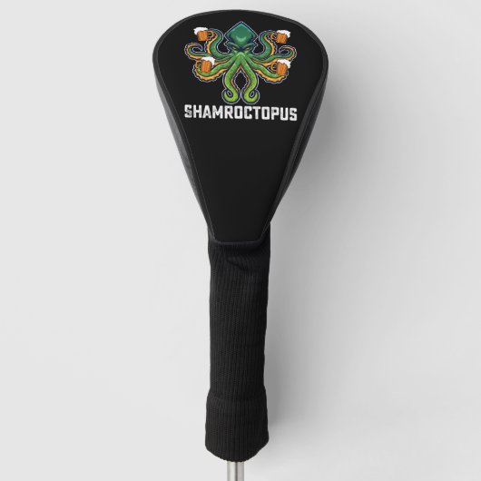 Shamroctopus Octopus Liefhebber St Patrick's Dag Golfheadcover (Voorkant)