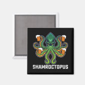Shamroctopus Octopus Liefhebber St. Patrick's Dag Magneet (Voorkant / Achterkant)