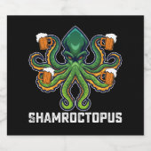Shamroctopus Octopus Lover St Patrick's Day Bier Etiket (Enkel label)