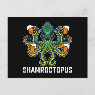 Shamroctopus Octopus Lover St Patrick's Day Briefkaart