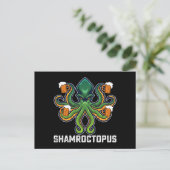 Shamroctopus Octopus Lover St Patrick's Day Briefkaart (Staand voorkant)