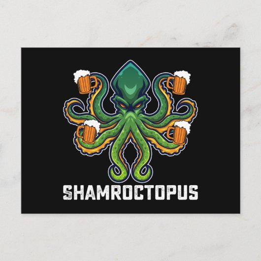 Shamroctopus Octopus Lover St Patrick's Day Briefkaart (Voorkant)