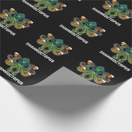 Shamroctopus Octopus Lover St Patrick's Day Cadeaupapier (Hoek)