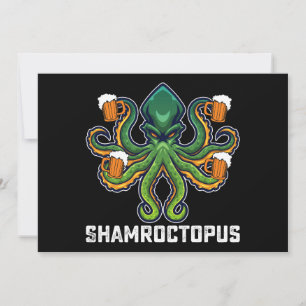 Shamroctopus Octopus Lover St Patrick's Day Kaart