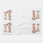 Shana Tova. Appelen en honing voor Rosh Hashanah Theedoek (Horizontaal)